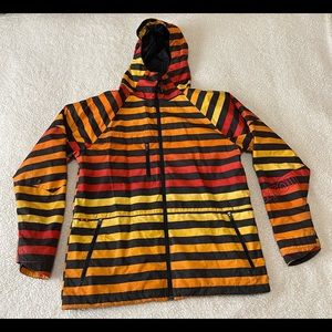 Burton DryRide Striped Snowboarding Jacket Mens Large